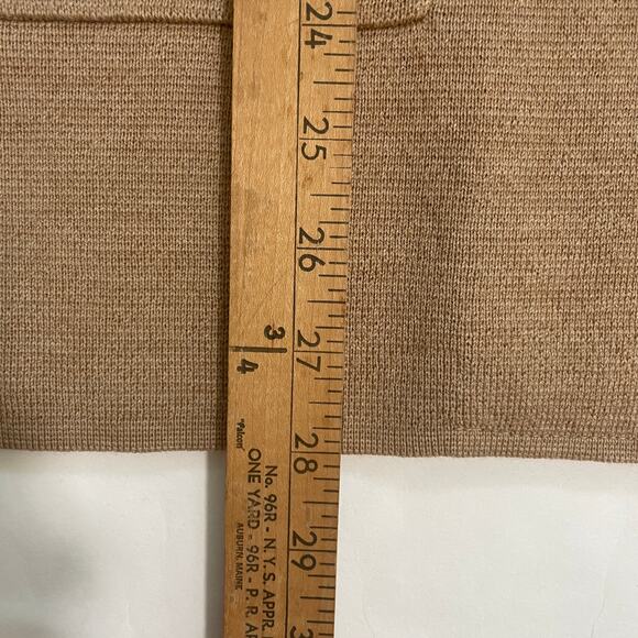 J.Crew Womens Oversized Open Front Sweater Blazer XS Tan Merino Wool Preppy Work - Picture 10 of 12